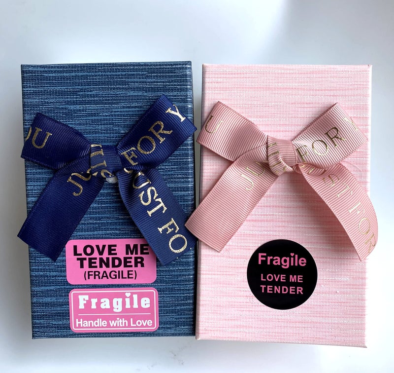 tianxiang 200pcs 1 x 2 inch Pink Fragile Sticker Love Me Tender Shipping Label for Envelope Gift Jewelry Bag - Image 3